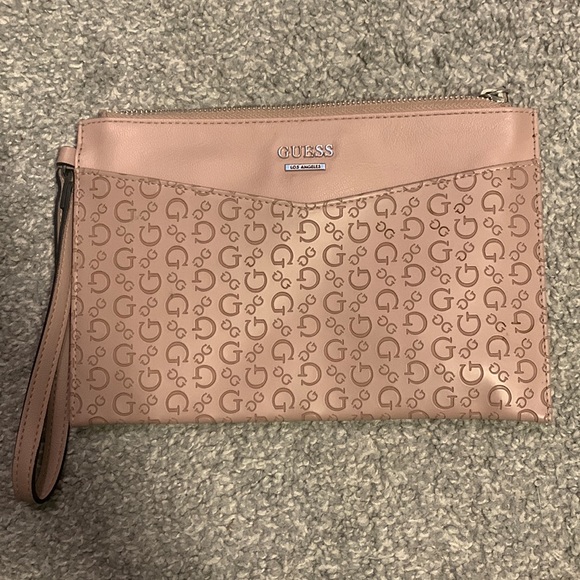 Guess Los Angeles rose colored clutch - Picture 1 of 3